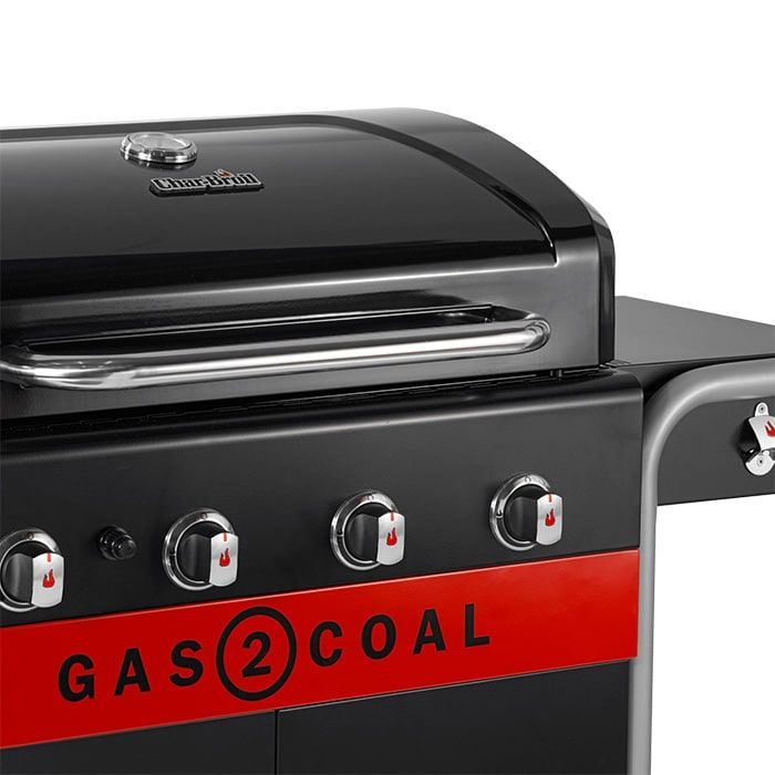 Barbacoa híbrida de carbón y gas CHAR BROIL GAS2COAL 440 para exteriores con quemadores de 15,2 kW