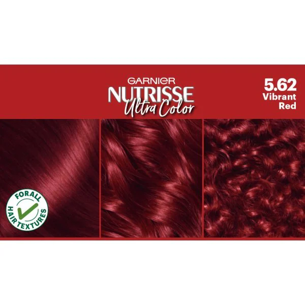 Garnier Nutrisse Ultra permanentiniai plaukų dažai, ryškiai raudoni, 5.62