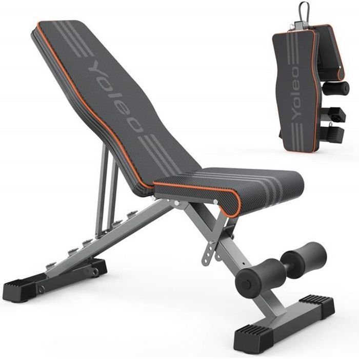 Opklapbare halterbank, multifunctionele fitnesstafel, verstelbare bank voor gymnastiektraining en oefeningen
