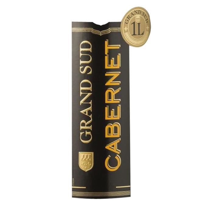 Grand Sud Cabernet IGP Pays d'Oc - Vino tinto de Languedoc-Rosellón - 1L 2024