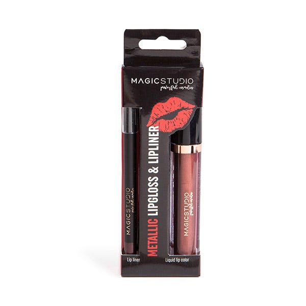 Μεταλλικό Lipgloss & Lipliner| 1 ΤΕΜ