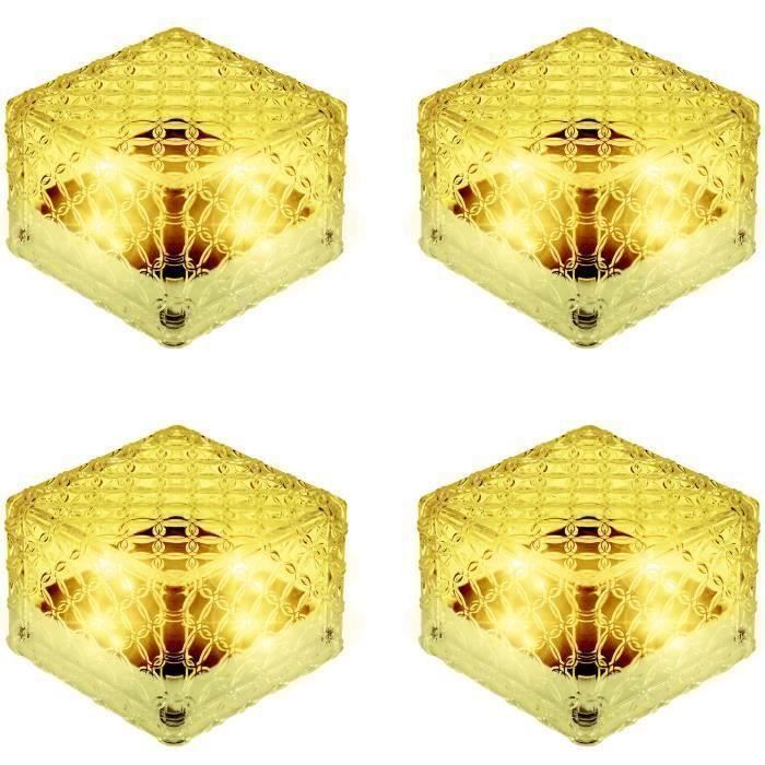 Luces solares para exteriores KENLUMO - Paquete de 4 - Blanco cálido