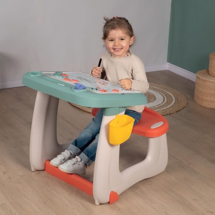 Scrivania da scolaro Little Schoolboy - Smoby - 80 accessori inclusi - Verde - 63 x 69 x 58 cm - Età 3+