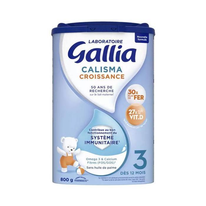 Leche de crecimiento Gallia Calisma, 3.ª etapa, 830 g