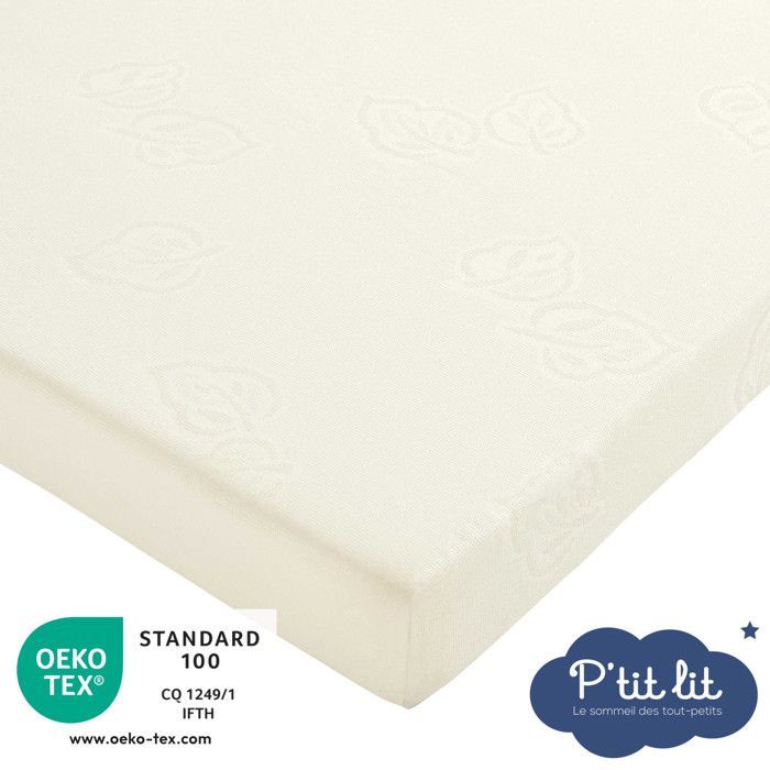 P'tit Lit - Materassino da viaggio per neonati - 60x120 cm - Pieghevole - Spessore 7 cm: Morbido e confortevole - Ideale per un uso occasionale