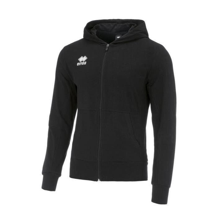 Giacca con cappuccio Errea Philip Junior - Bambino - Multisport - Ragazzo - Nero - 92% Cotone - 8% Elastan