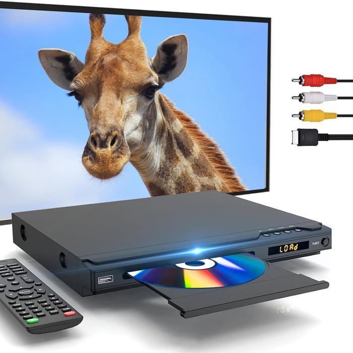 Lecteurs DVD pour téléviseur, Lecteur Disque HDMI prenant en Charge PAL/NTSC, Lecteur CD DVD sans région avec Ports karaoké