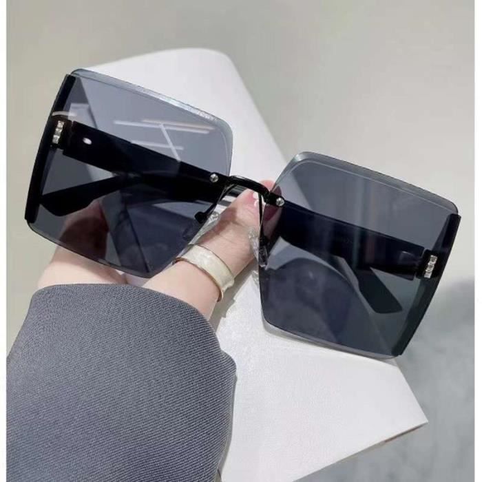 Sunglasses - Noname - Retro square - UV400 protection - Gray polarized lenses - Women's