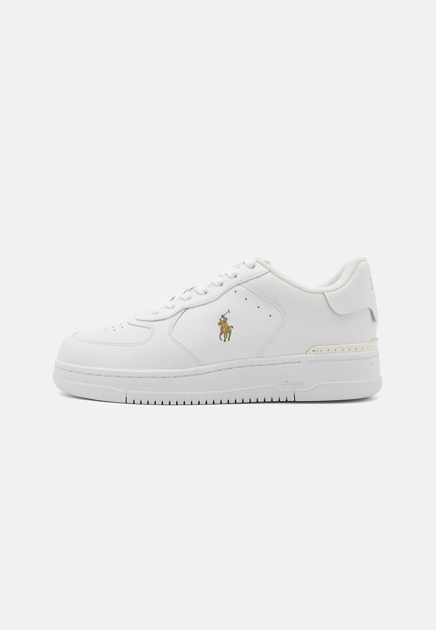 Polo Ralph Lauren MASTERS LACE UNISEX - Scarpe da ginnastica - bianco/oro