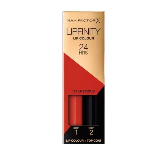 Max Factor Lipfinity pomadka 130 Luscious 2,3 ml   Top Coat 1,9 g