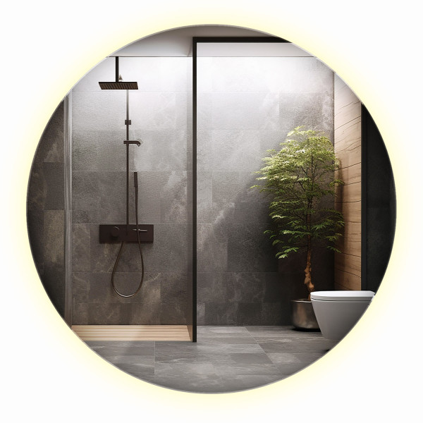 Nowoczesne Lustro Ledowe | Wallfluent | 50 cm | Neutralne światło