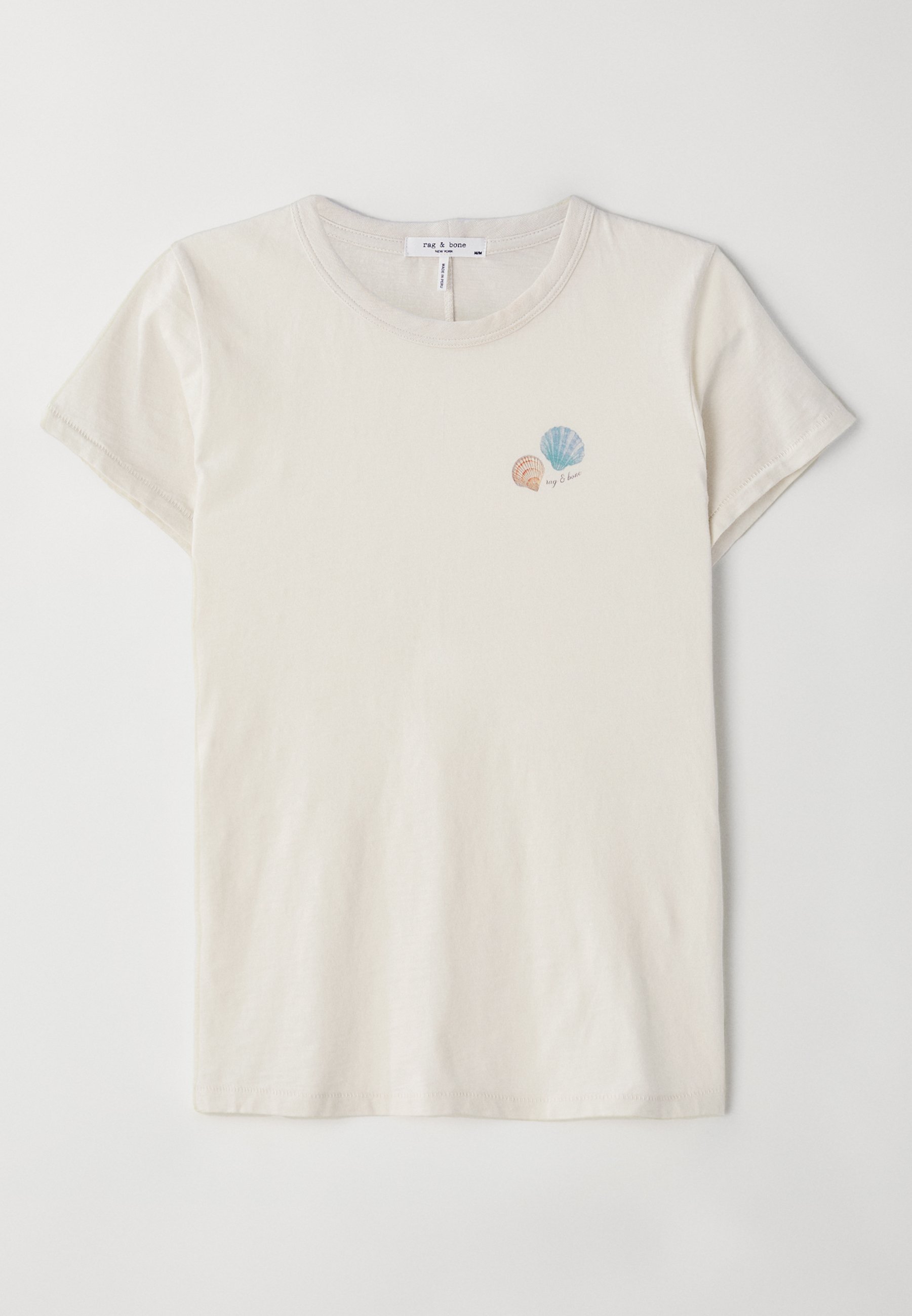 Rag & Bone SEASHELL T-shirt - T-shirt met print - gebroken wit