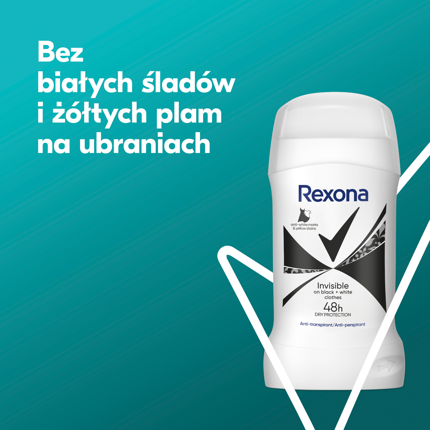 Rexona Invisible Blanco y Negro