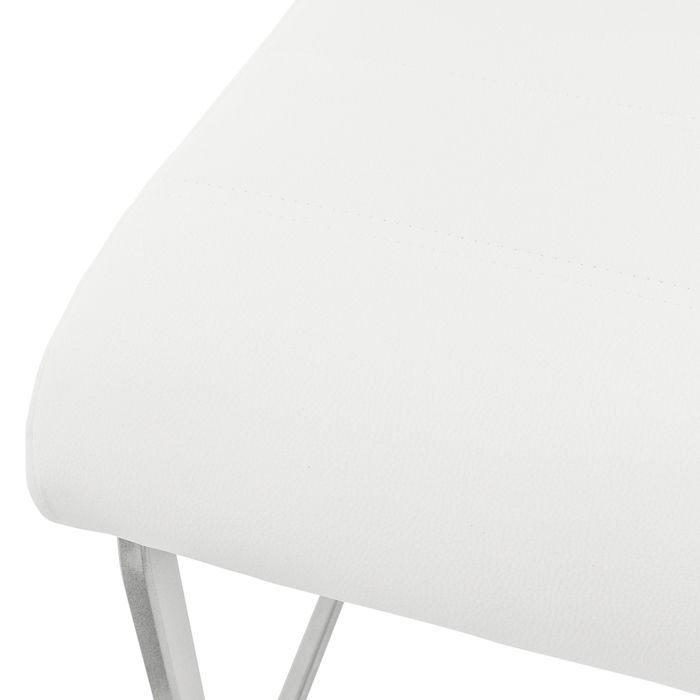 ML-Design 2 Chaises de Salle à Manger en Simili Blanc Fauteuil Dossier Ergonomique Assise Rembourrée Chaise de Table Salon Cuisine