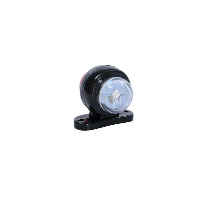 x 12V Red White Small LED Marker Lights for Truck, Caravan, and Trailer
