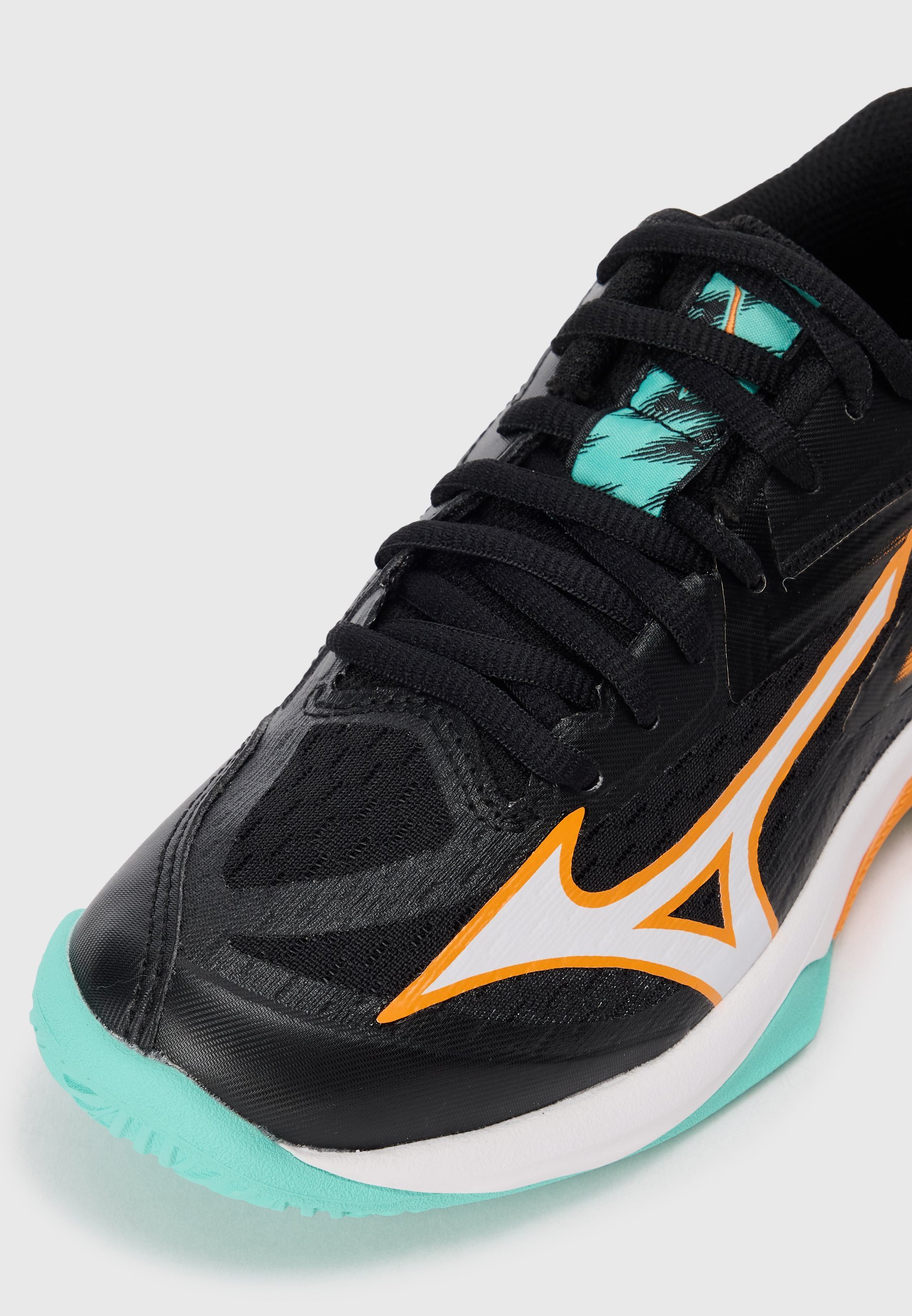 Mizuno LIGHTNING STAR Z7 UNISEX - Scarpe da pallavolo - nero/arancione/verde ghiaccio