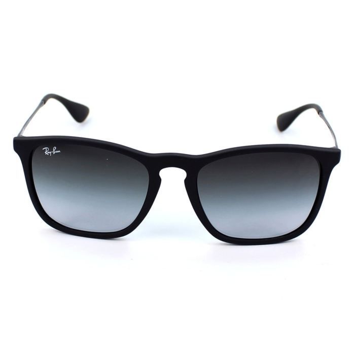 RAY BAN Lunettes de soleil Homme Modèle RB4187 - Catégorie 3 - Noir mat - Verres gris dégradés