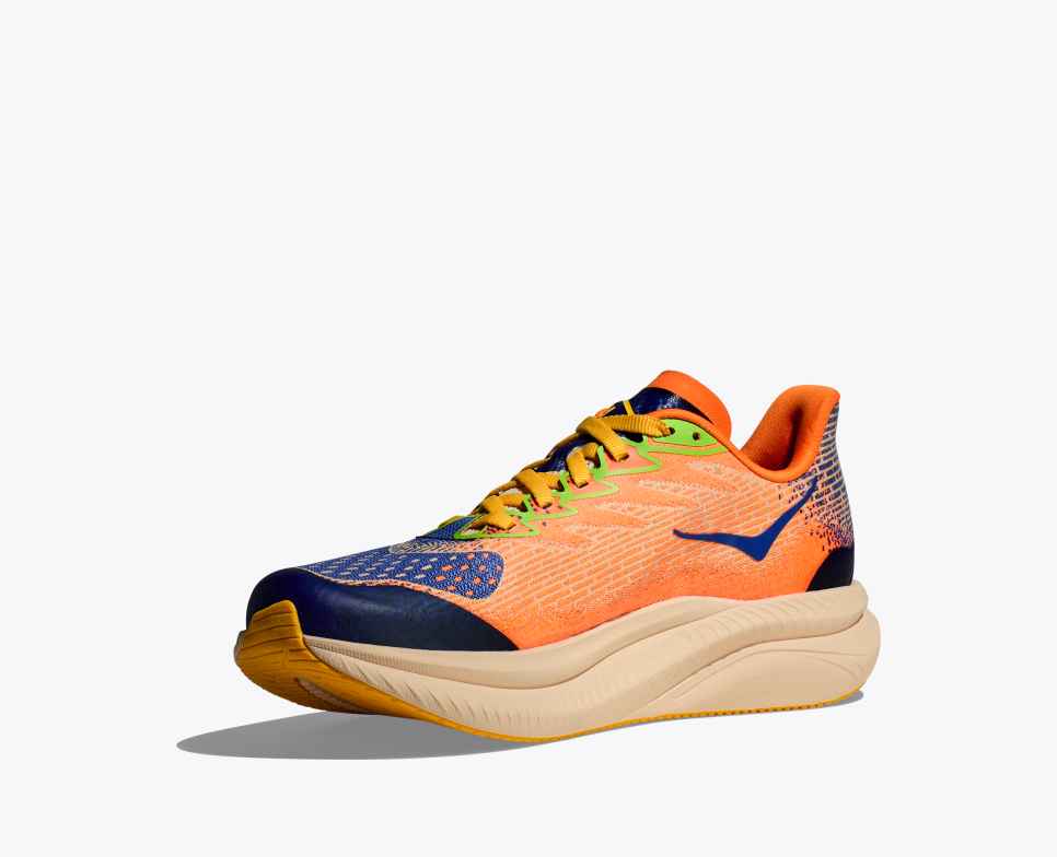 HOKA Mach 6 Ultramarino / Mandarina Eléctrica