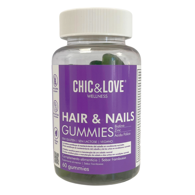 „Chic&Love“ vitaminų papildas plaukams ir nagams, 60 guminukų, 60 guminukų