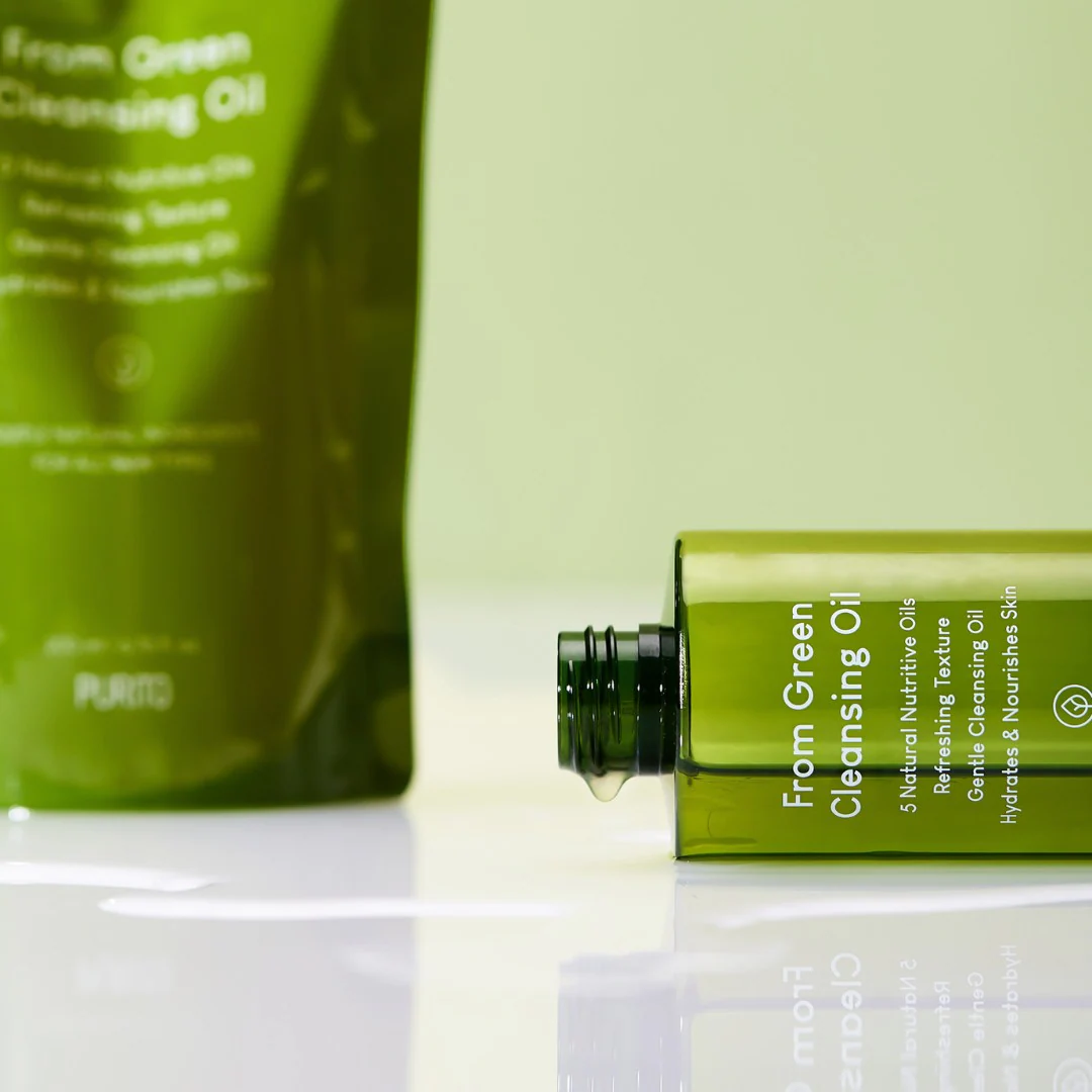 Groene reinigingsolieset, reinigingsolie en navulset