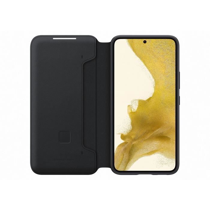 Funda protectora tipo folio sintética negra para Samsung Galaxy S22