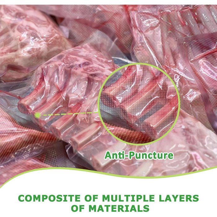 Bolsas para envasar al vacío de alimentos, 3 rollos: 20X1/28X2/X500 cm, rollo para envasar al vacío de alimentos sin BPA, película para envasar al vacío de alimentos Ga[MA386]