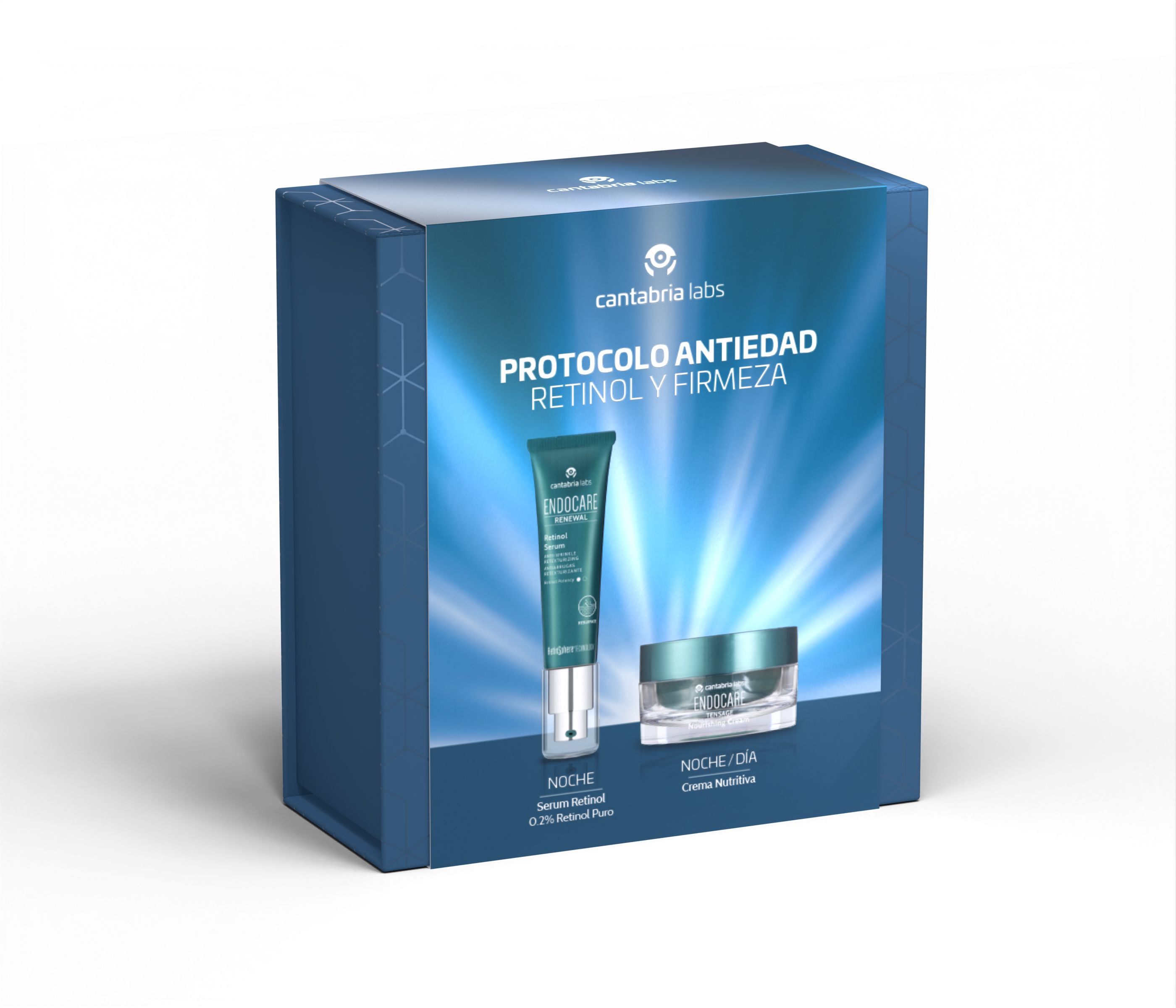 Endocare pretnovecošanās protokola dāvanu komplekts: retinols un tvirtums Aptiekas dāvanu komplekti un iepakojumi