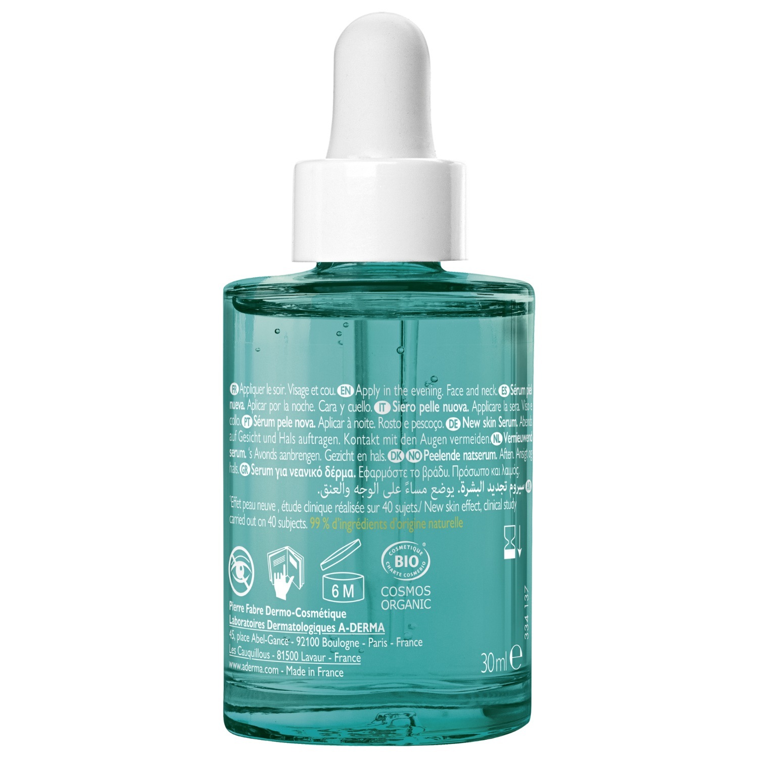 A-DERMA Glowserum Biology AC naktinis šveičiamasis serumas jaunai odai - 30 ml