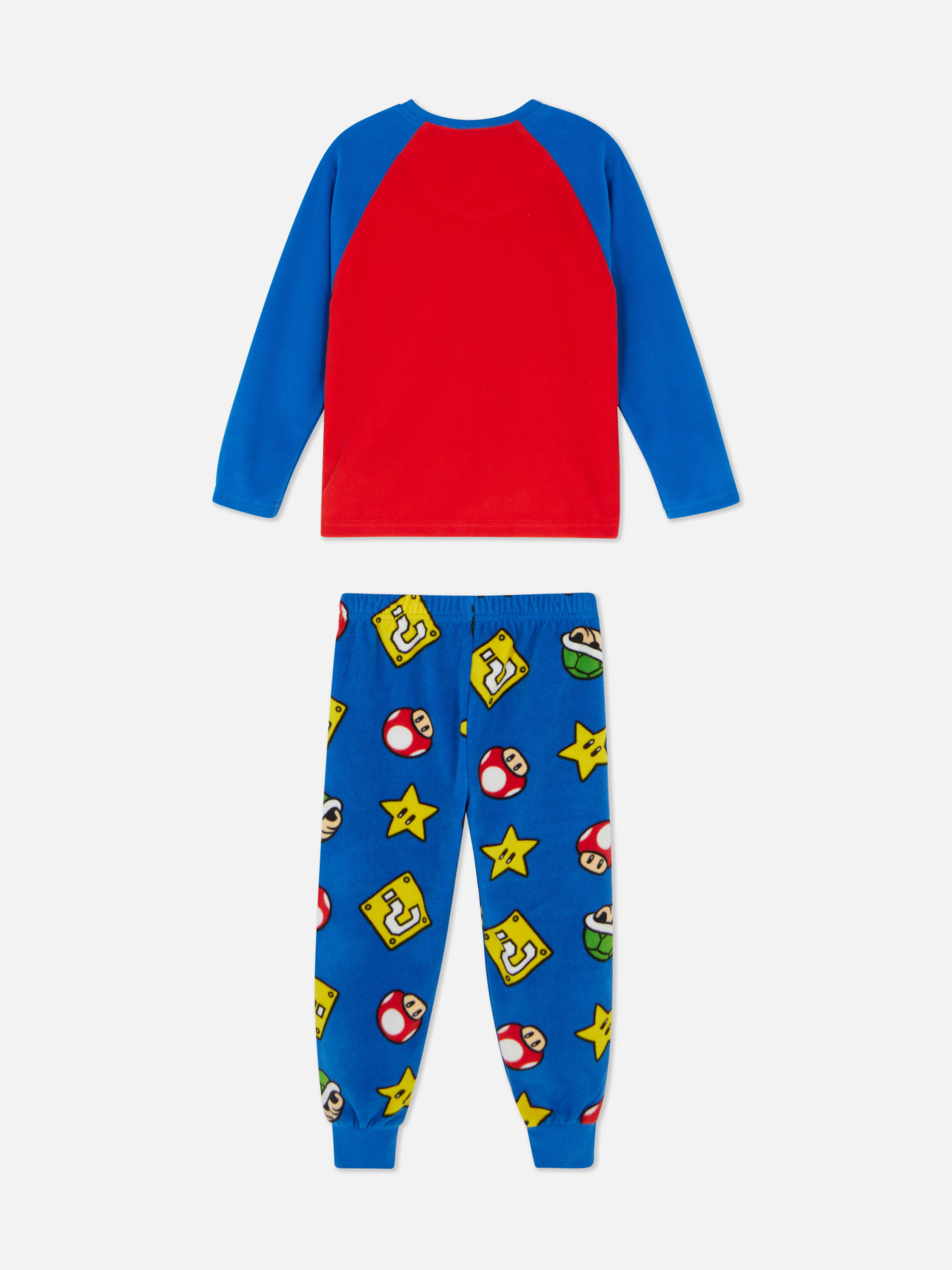 Pijamale din fleece Pijamale Super Mario cu tricou și pantaloni, gata pentru lumea Mario