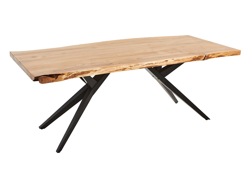 Stół prostokątny drewniany Timon 200x100 akacja/czarny