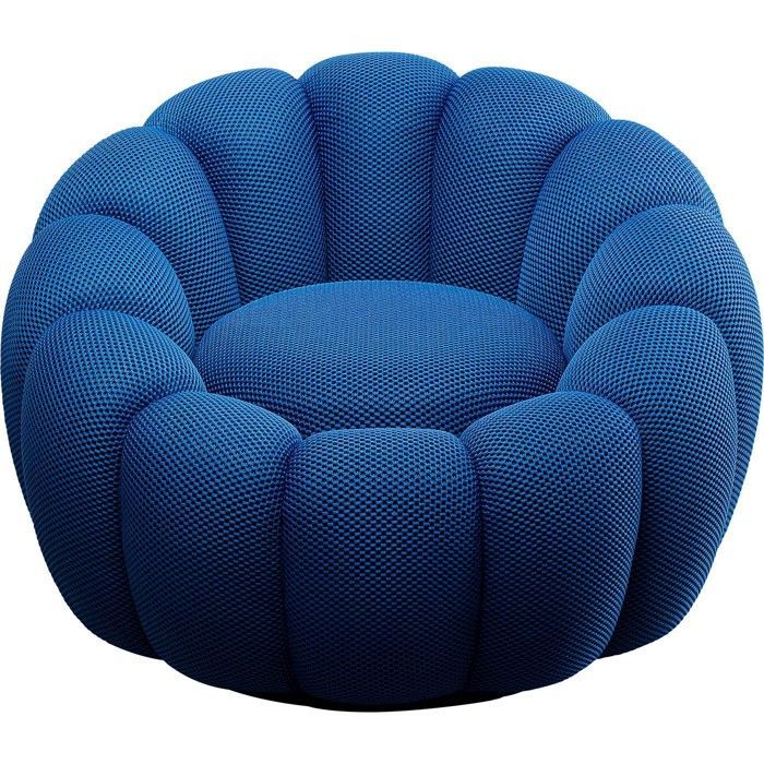Poltrona girevole Peppo Bloom, blu, Kare Design