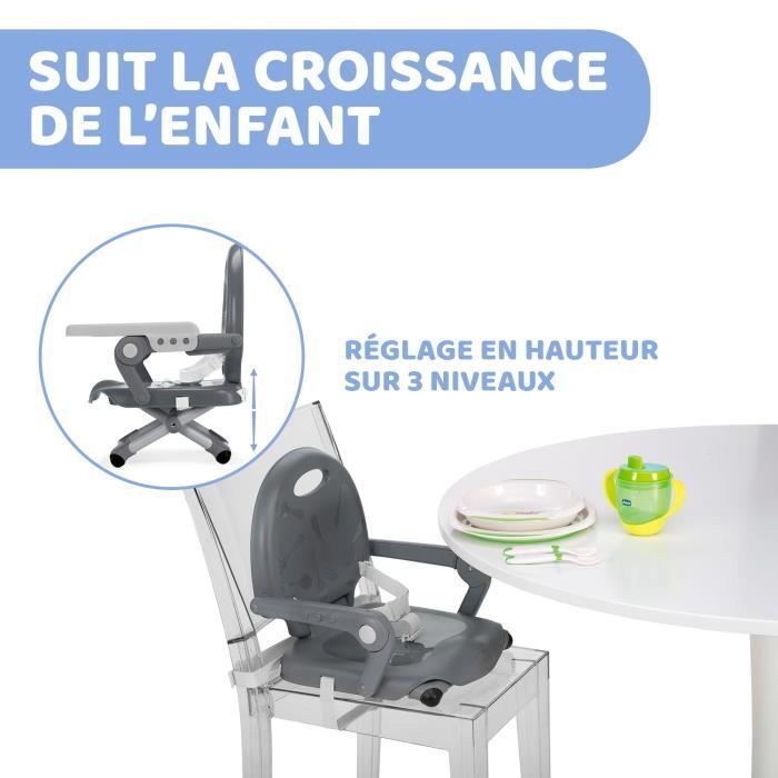 Elevador de mesa para aperitivos CHICCO Pocket, gris oscuro