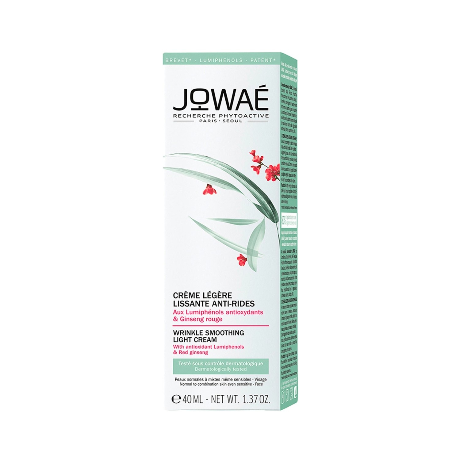 Jowaè Crème Légère Lissante Anti-Rides au Ginseng Rouge