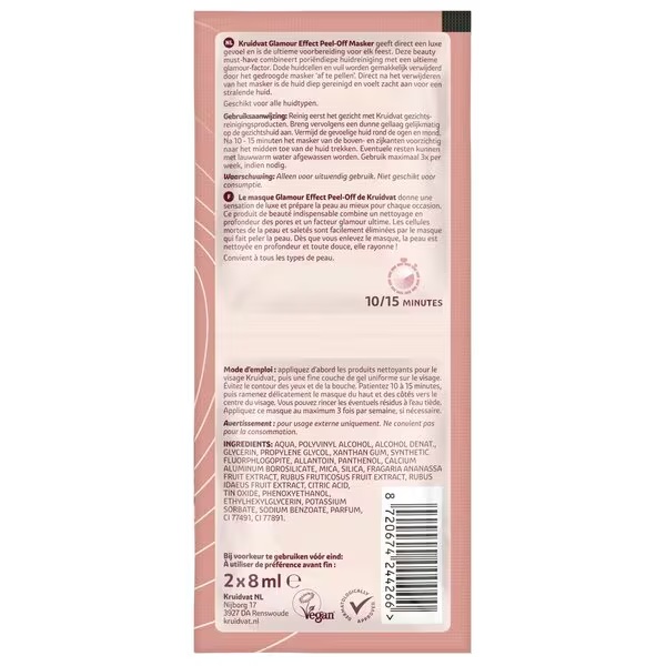 Kruidvat Glamour Effect маска за љуштење<br>16ml, за све типове коже