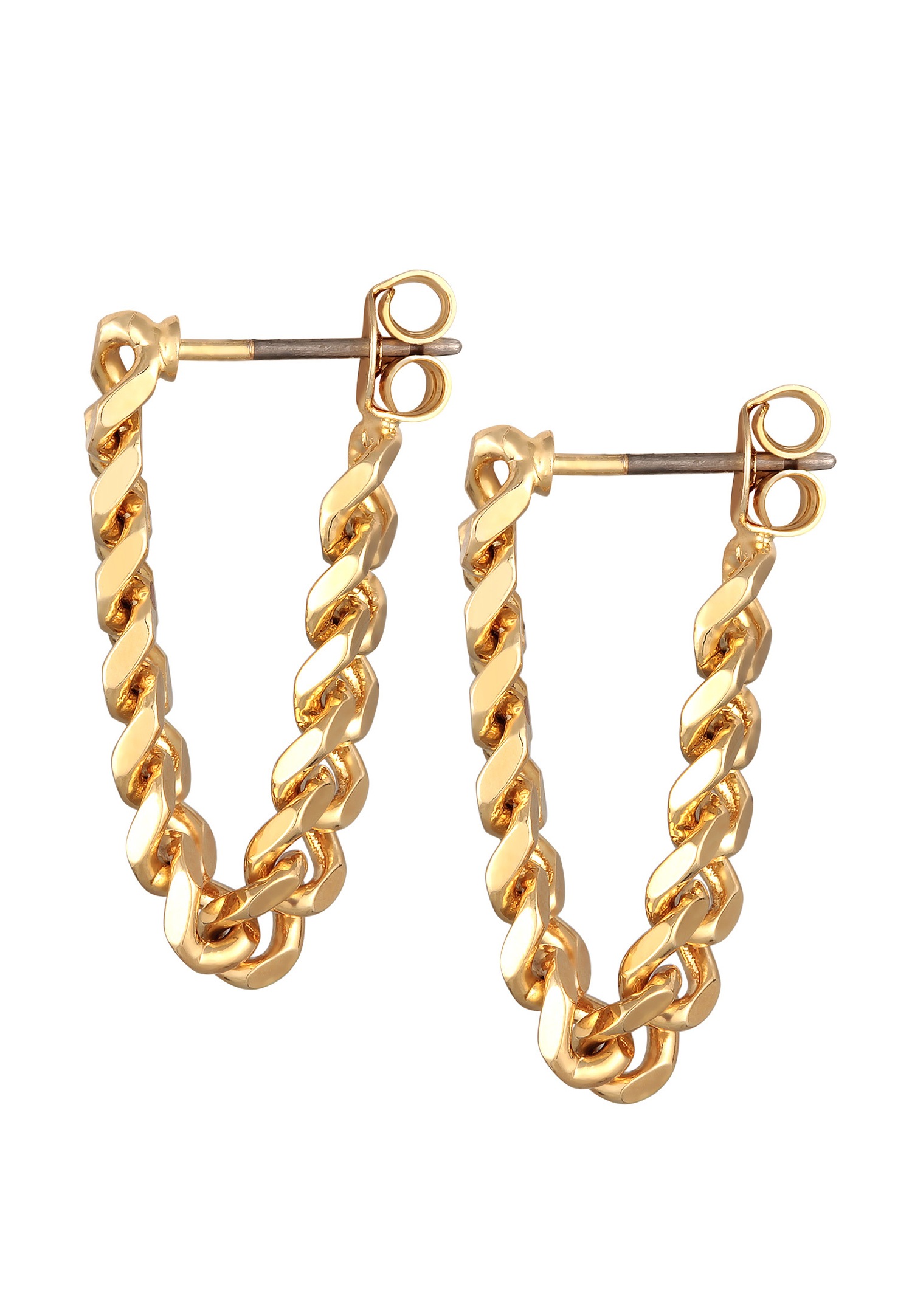 Elli Femmes Pendentif d'oreilles Tendance Couleur Or