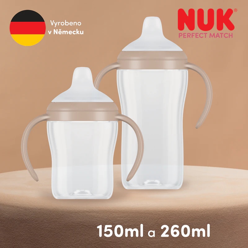 NUK Perfect Match Hippo učna steklenička za nadzor temperature