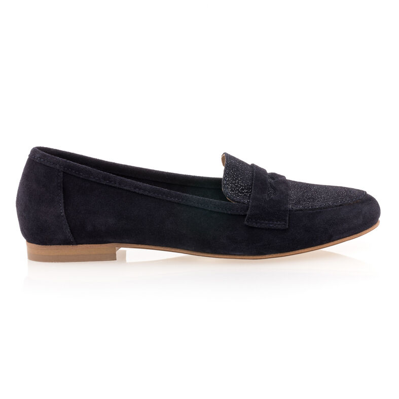 Naisten siniset loaferit/veneilykengät