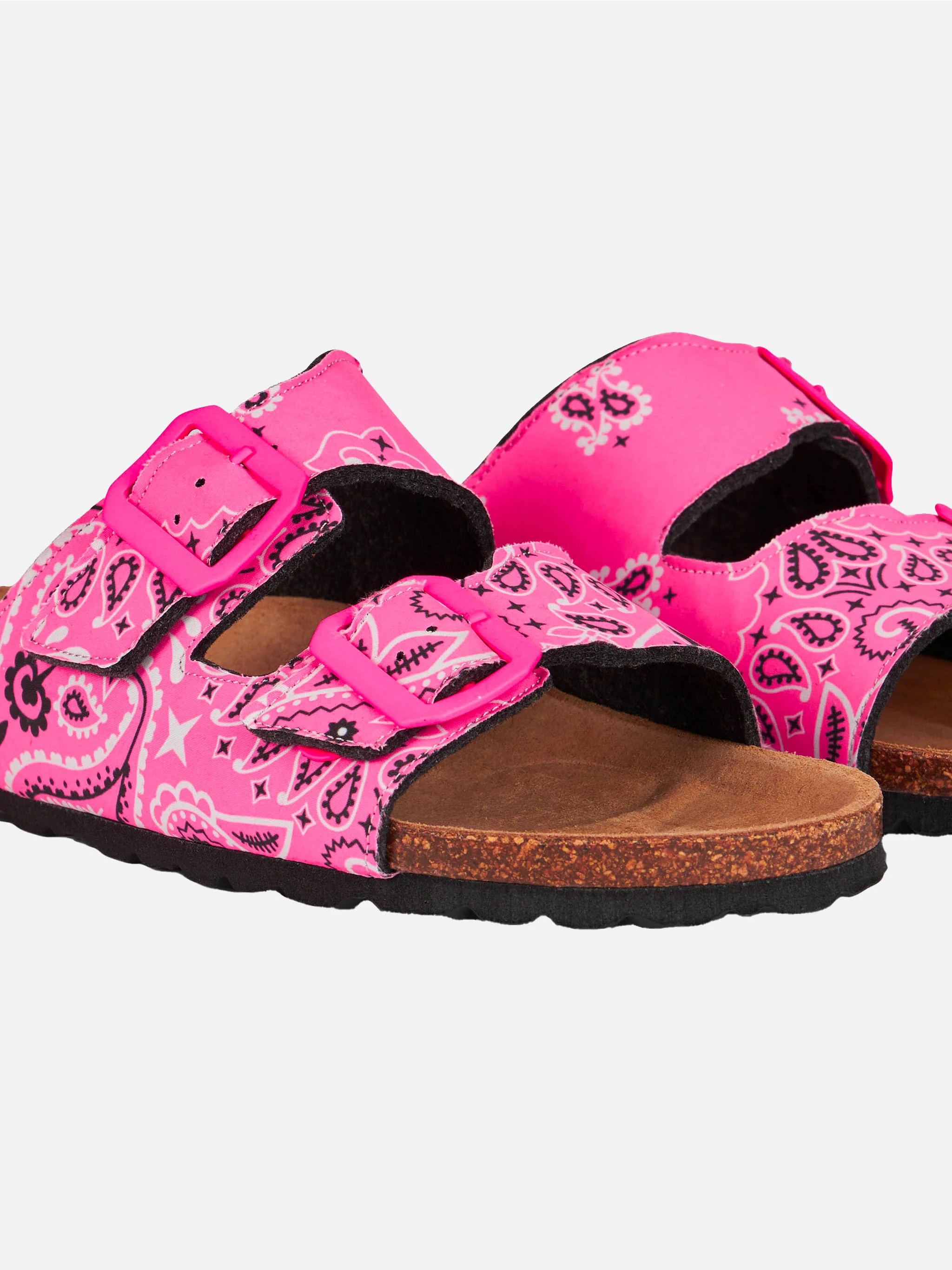 Damessandalen met roze bandana-print