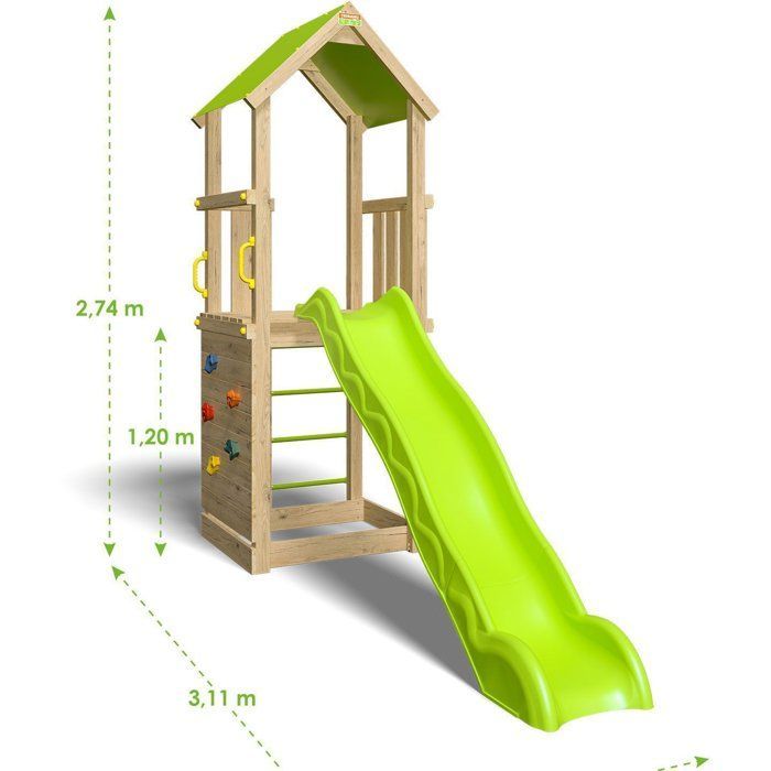TRIGANO SUNNY XPERIENCE Wooden Play Tower - 5 children