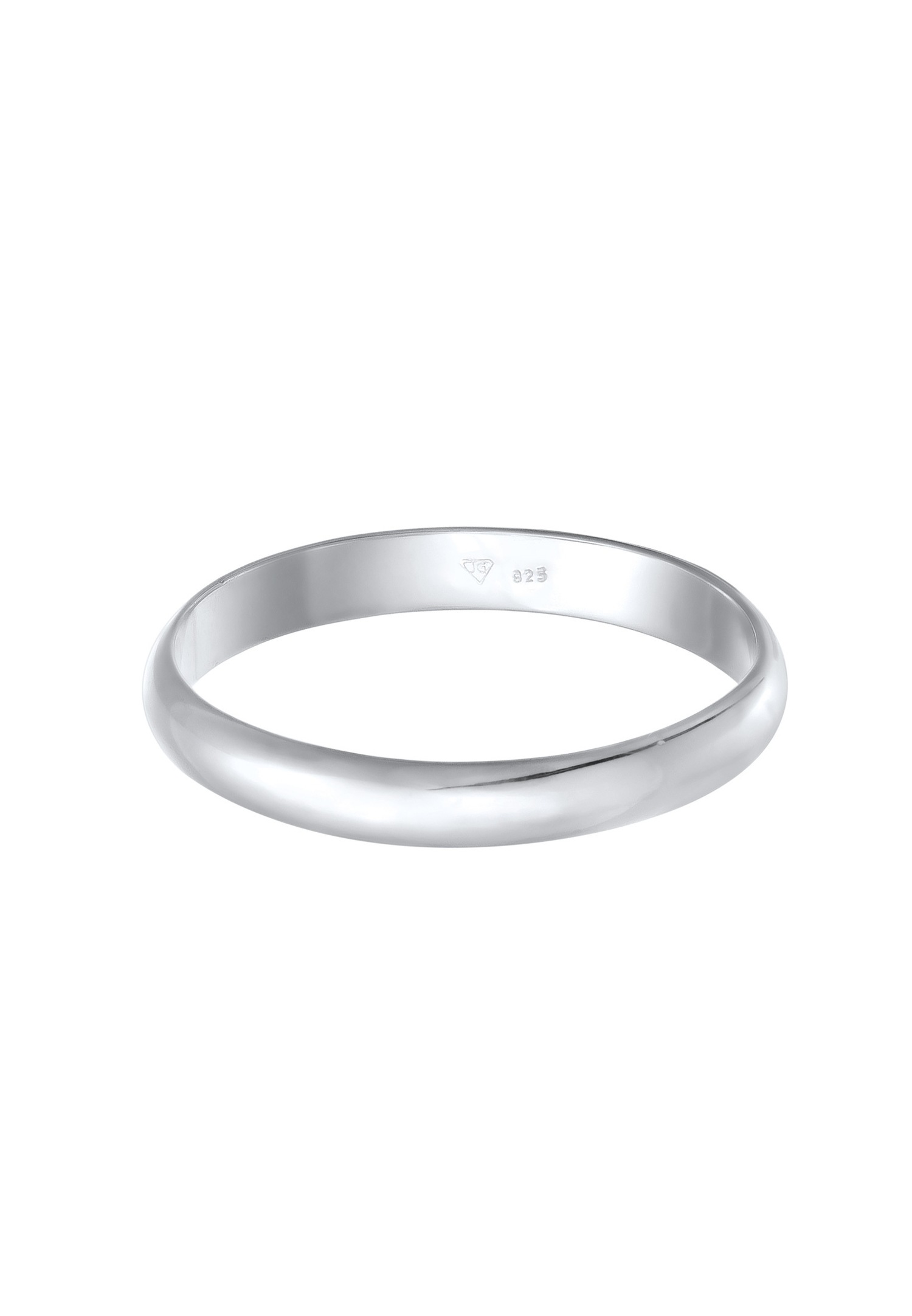 Elli Femmes Bande Couple Simple Large en Argent Sterling 925