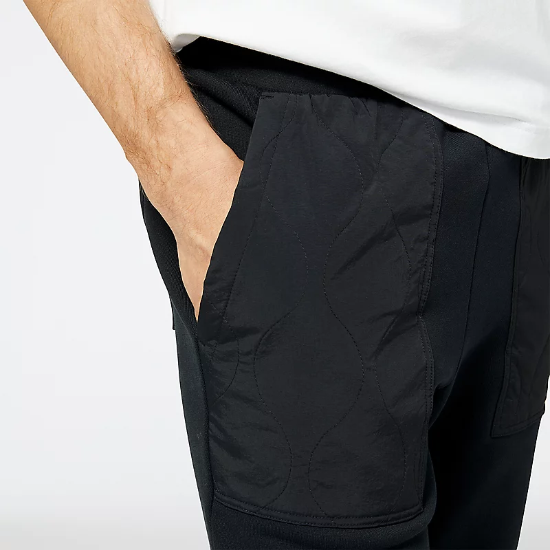 Calça de lã acolchoada masculina NB Athletics - PRETA