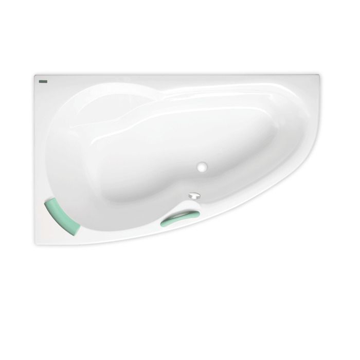 Siko - 160 x 95 cm Luiza baignoire d'angle orientation gauche en acrylique, sans pieds, blanc (LU1600L)