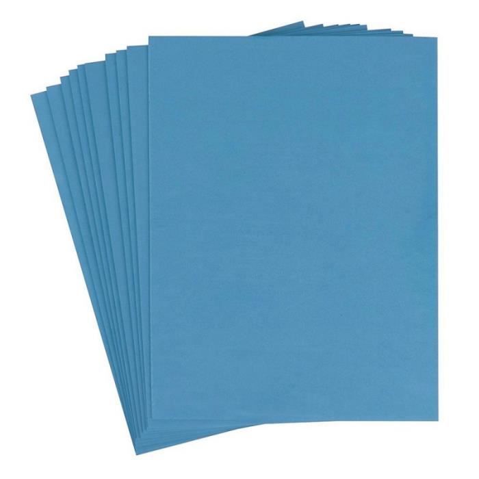Pack of 10 thermoformable foam rubber sheets, 20 x 29 cm, 2 mm thick, creasoft - blue