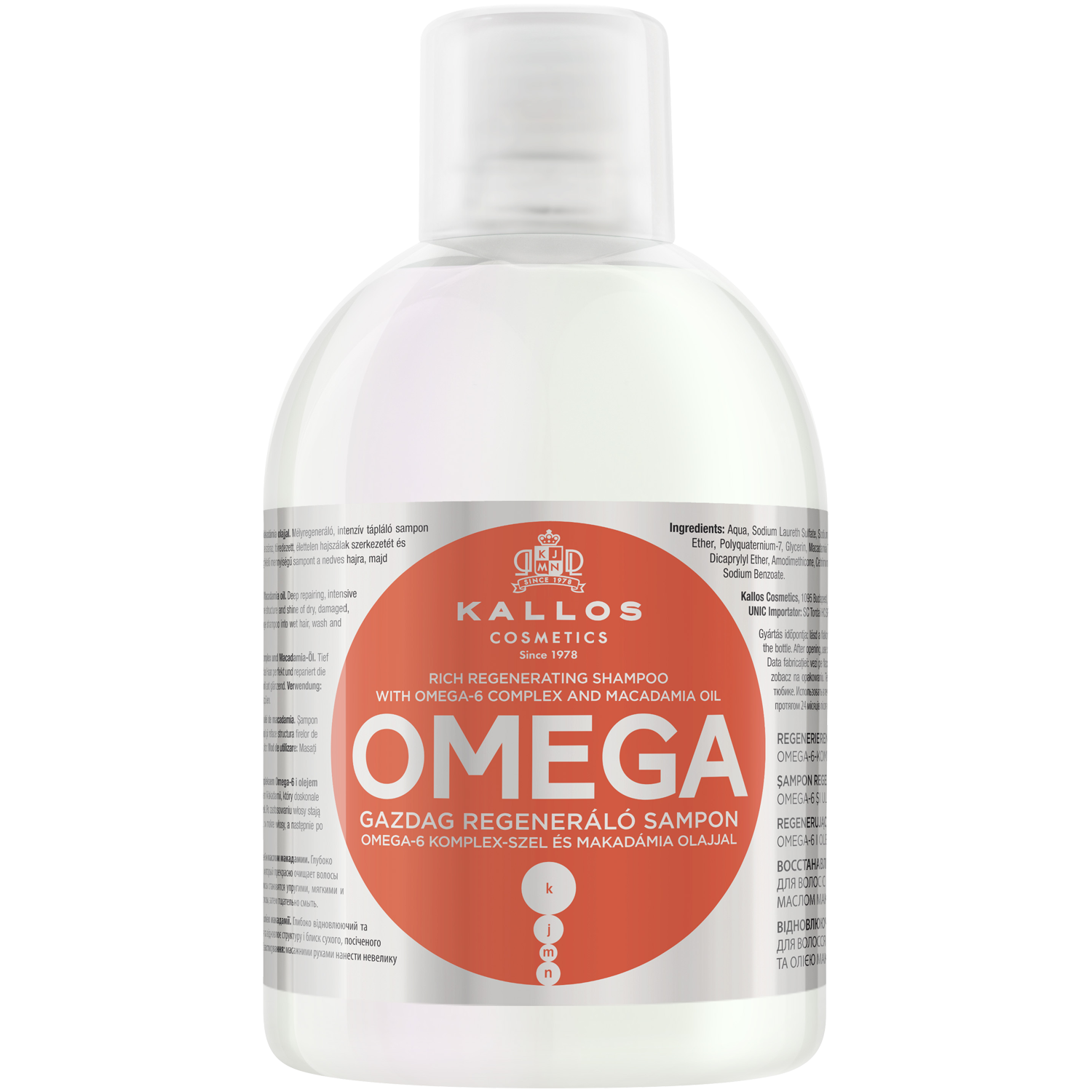 Shampoo para Cabelo Kallos Omega-6 1000ml