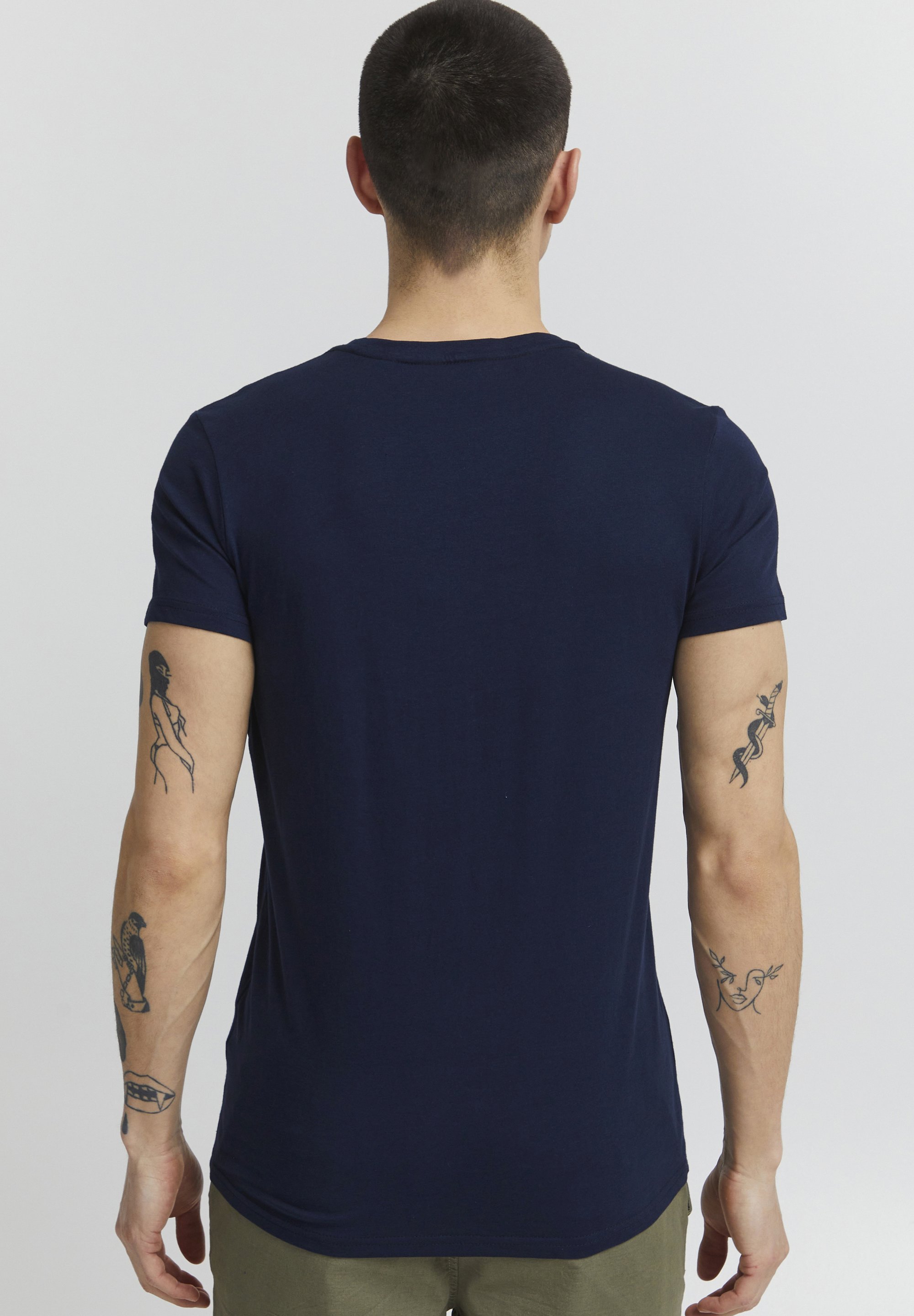 Effen SDPEDRO - T-shirt met print - insigneblauw