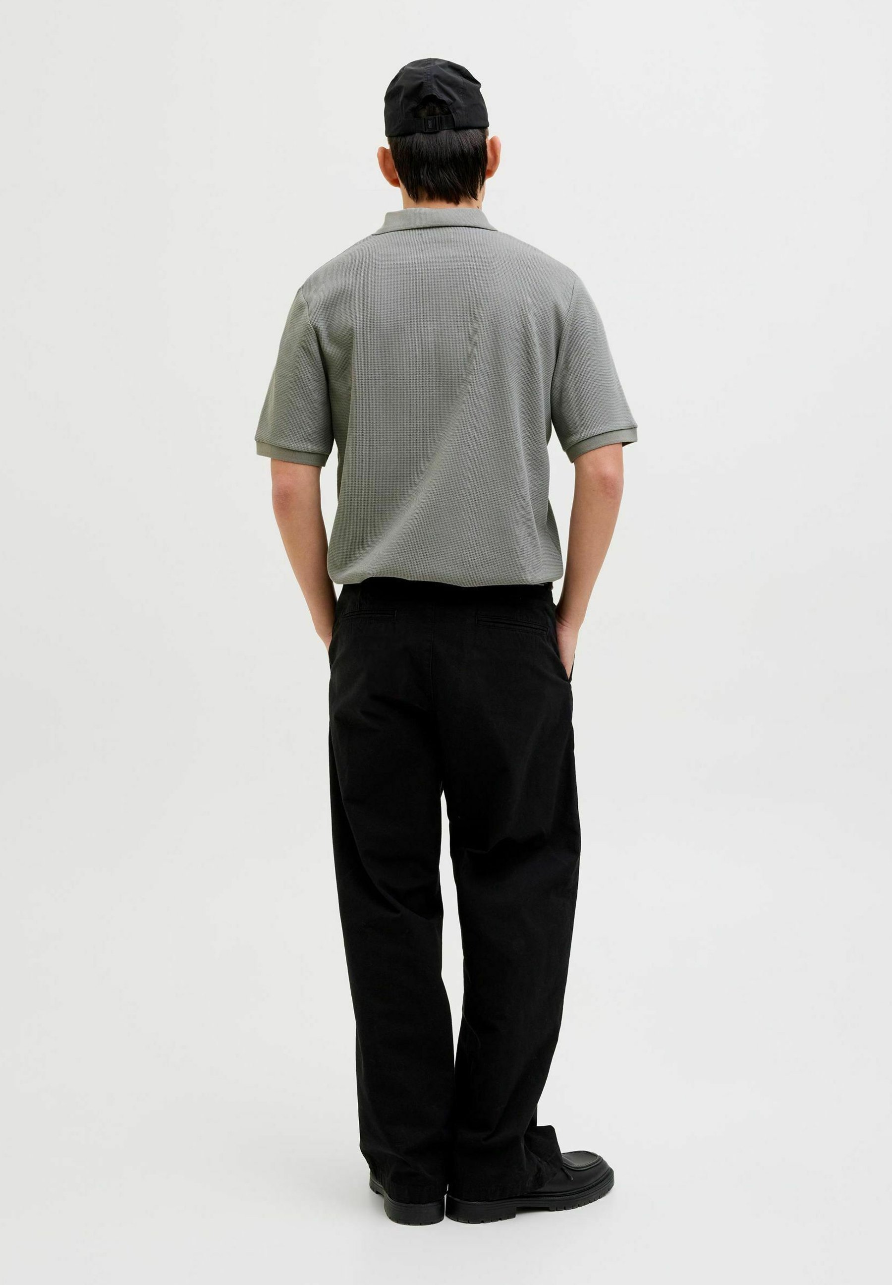 Polo Jack & Jones JJEAUSTIN ZIP SS NOOS - Gris ultime