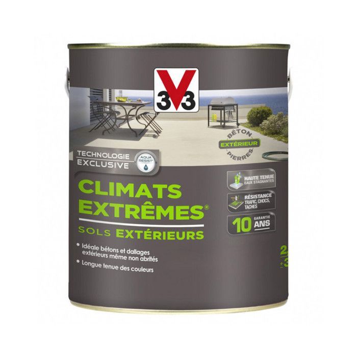 V33 Extreme Climate Satin Exterior Floor Paint 2.5L (color of your choice) - Color: Umber