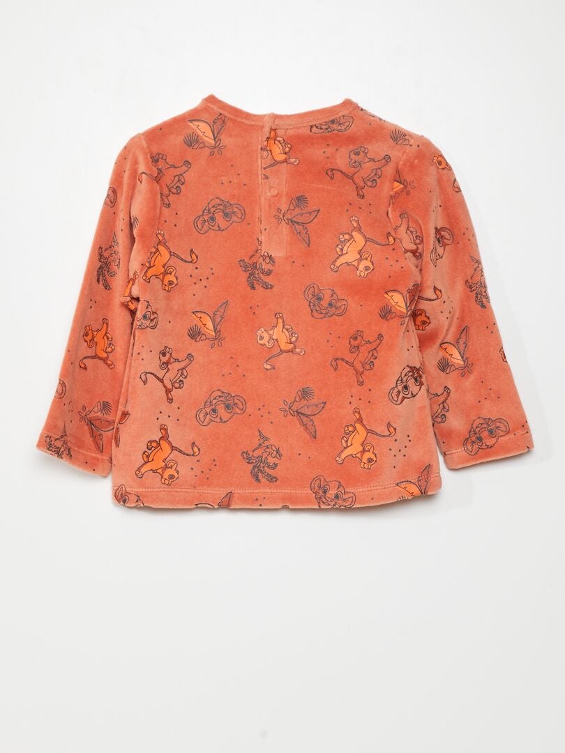 Conjunto de pijama de veludo Disney de 2 peças - Simba