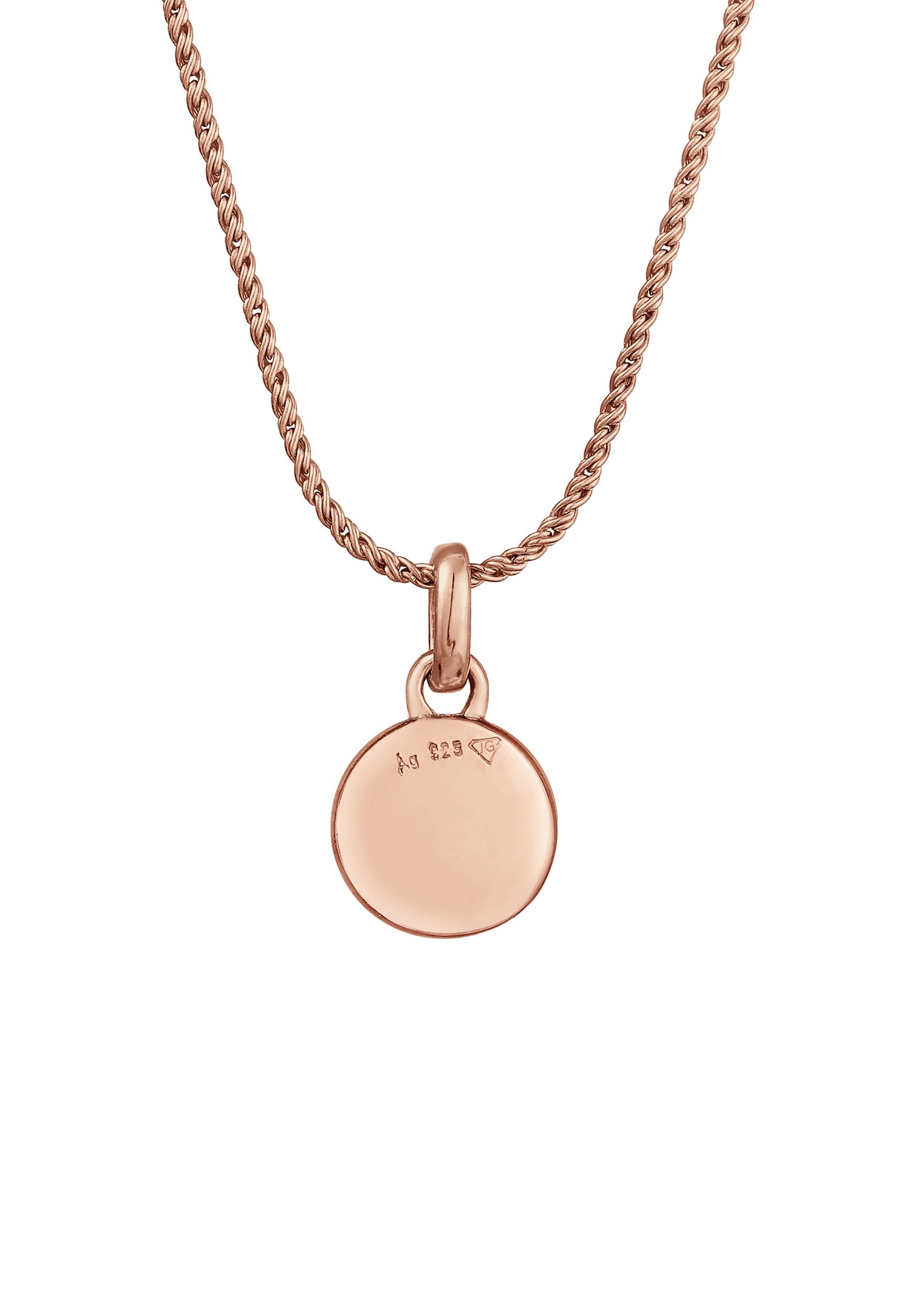 Elli Femmes pendentif solitaire cordon avec cristal en argent sterling 925