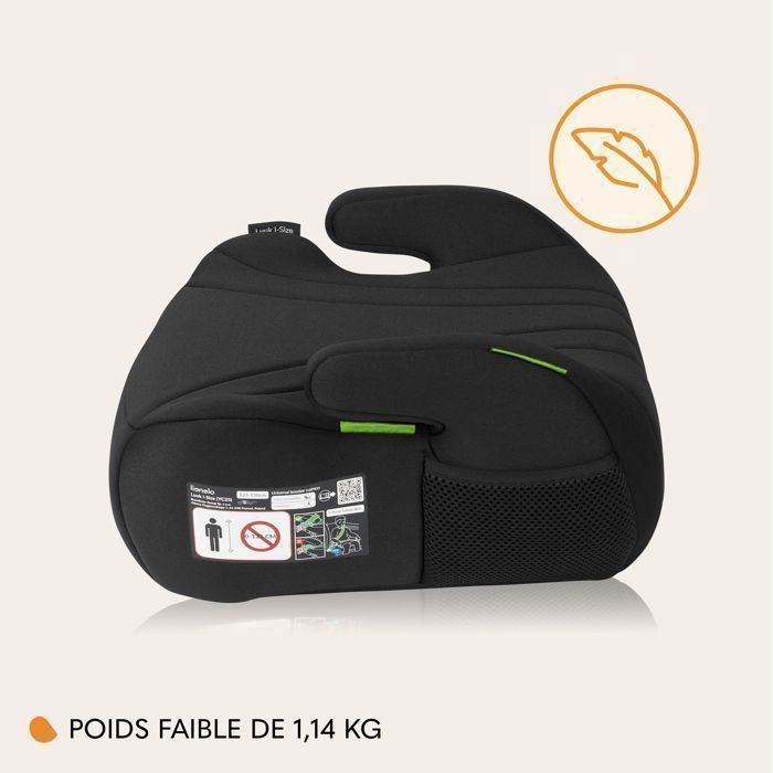 Siège auto rehausseur ceinturé LIONELO Luuk i-Size - 125-150cm - Groupe 3 - Noir